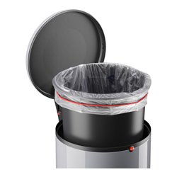 Hailo Harmony M, Design-Tret-Mülleimer, 12 ltr, Silber