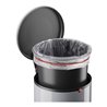 Hailo Harmony M, Design-Tret-Mülleimer, 12 ltr, Silber