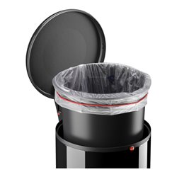 Hailo Harmony M, Design-Tret-Mülleimer, 12 ltr, Schwarz