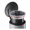 Hailo Harmony L, Design-Tret-Mülleimer, 20 ltr, Silber