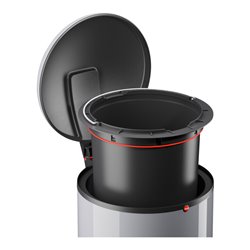 Hailo Harmony L, Design-Tret-Mülleimer, 20 ltr, Silber