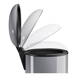 Hailo Harmony L, Design-Tret-Mülleimer, 20 ltr, Silber