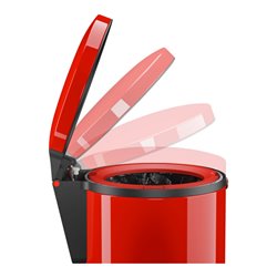 Hailo Pure S, Design-Tret-Kosmetikeimer, 3 ltr, Rot