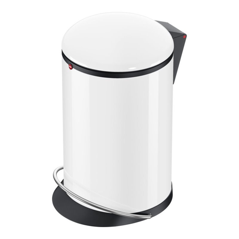 Hailo Harmony M, Design-Tret-Mülleimer, 12 ltr, Weiß