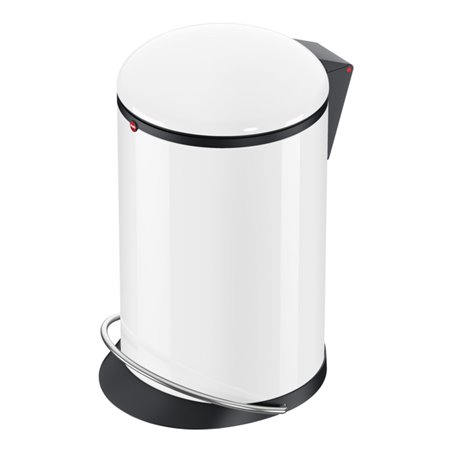 Hailo Harmony M, Design-Tret-Mülleimer, 12 ltr, Weiß