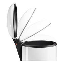 Hailo Harmony M, Design-Tret-Mülleimer, 12 ltr, Weiß