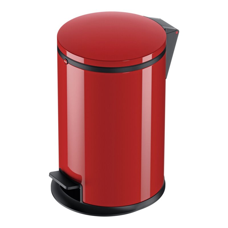 Hailo Pure M, Design-Tret-Mülleimer, 12 ltr, Rot