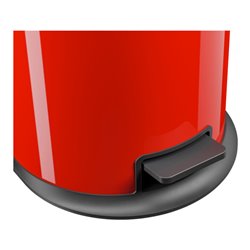Hailo Pure M, Design-Tret-Mülleimer, 12 ltr, Rot