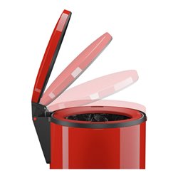 Hailo Pure M, Design-Tret-Mülleimer, 12 ltr, Rot