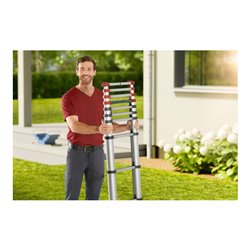 Hailo FlexLine T80, Alu-Sicherheits-Teleskopleiter, 13 Sprossen