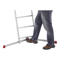 Hailo S100 ProfiLOT, Aluminium Kombileiter 3-teilig, 2x6 + 1x5 Sprossen