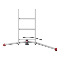 Hailo S100 ProfiLOT, Aluminium Kombileiter 3-teilig, 2x6 + 1x5 Sprossen