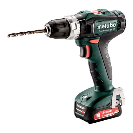 Metabo Akku-Schlagbohrschrauber PowerMaxx SB 12 metaBOX 118 12V 2x2Ah Li-Power + SC 30
