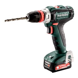 Metabo Akku-Bohrschrauber PowerMaxx BS 12 Q metaBOX 118 12V 2x2Ah Li-Power + SC 30