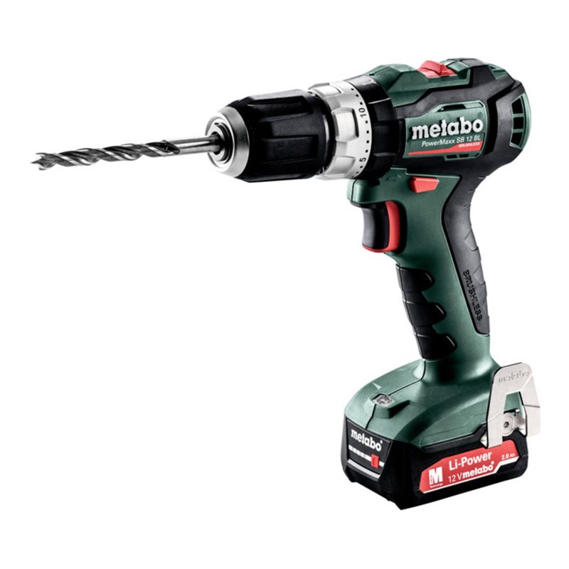Metabo Akku-Schlagbohrschrauber PowerMaxx SB 12 BL metaBOX 118 12V 2x2Ah Li-Power + SC 30