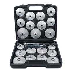 BGS Do it yourself Ölfilterschlüssel-Satz Aluminium-Druckguss Antrieb Innenvierkant 12,5 mm 23-tlg.