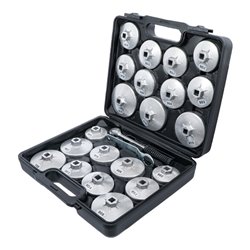 BGS Do it yourself Ölfilterschlüssel-Satz Aluminium-Druckguss Antrieb Innenvierkant 12,5 mm 23-tlg.