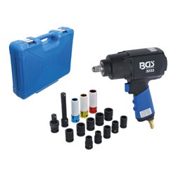 BGS Druckluft-Schlagschrauber-Satz 12,5 mm 1355 Nm 16-tlg.