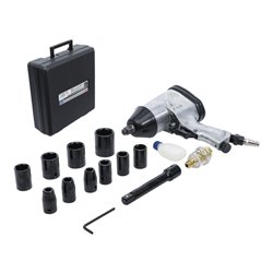 BGS Do it yourself Druckluft-Schlagschrauber mit Werkzeugsatz 12,5 mm 312 Nm 16-tlg.