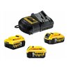 DEWALT Akku-Kit (3 x 18V / 5 Ah plus DCB 115) DCB115P3-QW