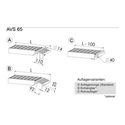 Altec Verladeschiene AVS 90 ohne Rand