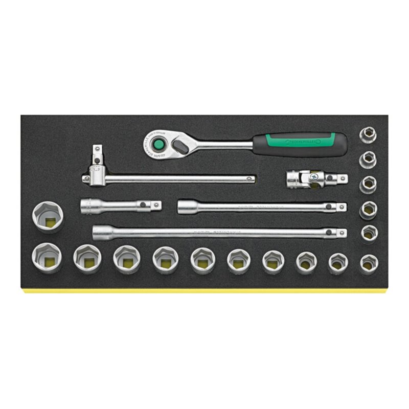 Stahlwille Wkz.Sortiment Nr.TCS 456/16/6 QR 1/3-Teilung 21tlg.