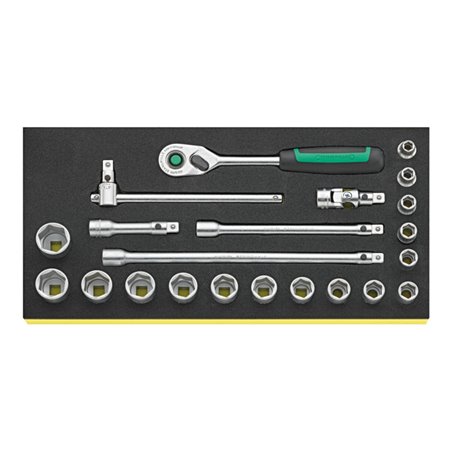 Stahlwille Wkz.Sortiment Nr.TCS 456/16/6 QR 1/3-Teilung 21tlg.