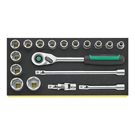 Stahlwille Wkz.Sortiment Nr.TCS 1/2 ZOLL 52/14/4 QR 1/3-Teilung 18tlg.