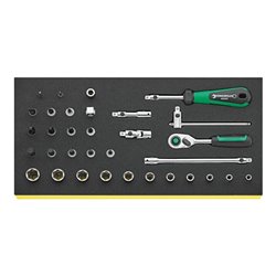 Stahlwille Wkz.Sortiment Nr.TCS 40/41/44/8 QR 1/3-Teilung 33tlg.