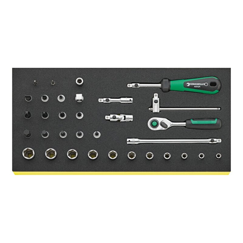 Stahlwille Wkz.Sortiment Nr.TCS 40/41/44/8 QR 1/3-Teilung 33tlg.