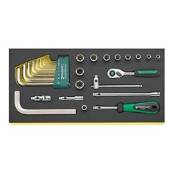 Stahlwille Wkz.Sortiment Nr.TCS 1/4 ZOLL + 10760 CV QR 1/3-Teilung 27tlg.