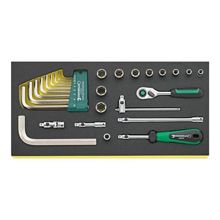 Stahlwille Wkz.Sortiment Nr.TCS 1/4 ZOLL + 10760 CV QR 1/3-Teilung 27tlg.