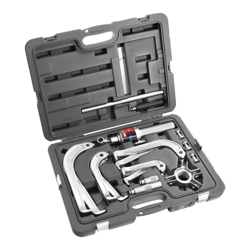 Facom Hydraulik-Außenabzieher, 4 Sätze Abzieharme, Zubehör Satz im Kunststoffkoffer, 17-tlg.