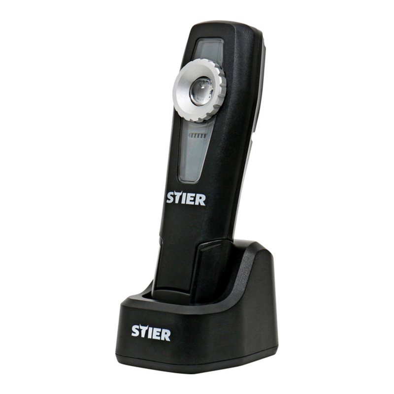 STIER Wireless Akku-LED-Werkstattleuchte, 350 Lumen, mit Ladestation