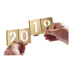 Signierschablonensatz 327 Zahlen 0-9 Schrift-H.200mm Spezialblech KUKKO