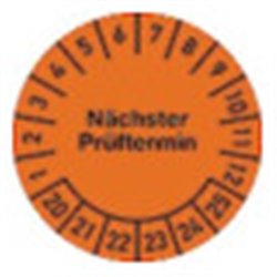 Mehrjahresprüfplakette D.20mm Nächster Prüftermin 2020-2025 Folie Btl.a 100 St.