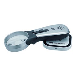 Handleuchtlupe Tech-Line Induktion Vergr.15x LED Linsen-Ø 16,3mm SCHWEIZER