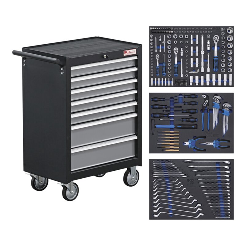BGS Werkstattwagen 7 Schubladen mit 263 Werkzeugen