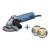 Bosch Winkelschleifer GWS 880, mit 2 x Diamantscheibe, Handwerkerkoffer