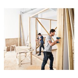 Bosch Akku-Schlagbohrschrauber GSB 18V-21 mit 2 x 2,0 Ah Li-Ion Akku L-BOXX