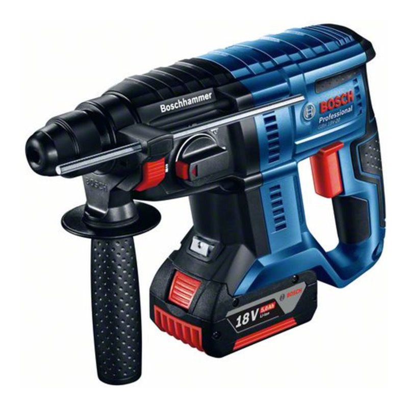 Bosch Akku-Bohrhammer mit SDS plus GBH 18V-20 mit 2 x 4,0 Ah Li-Ion Akku L-BOXX