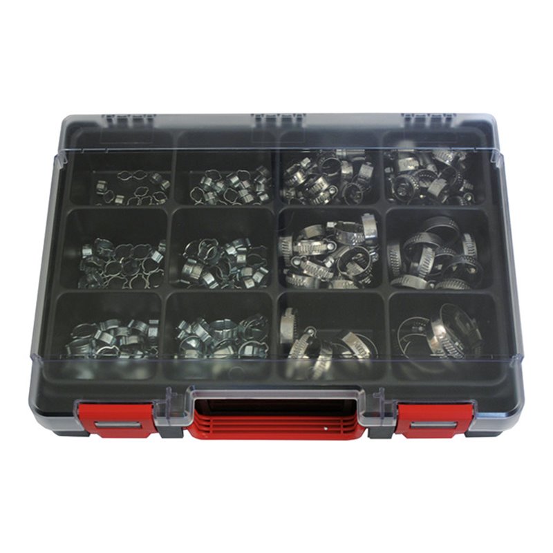 Riegler Kunststoff-Sortimentsbox Schlauchschellen, reduzierte Bestückung