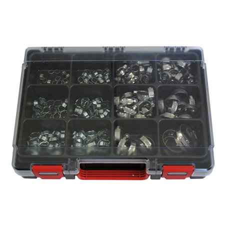 Riegler Kunststoff-Sortimentsbox Schlauchschellen, reduzierte Bestückung