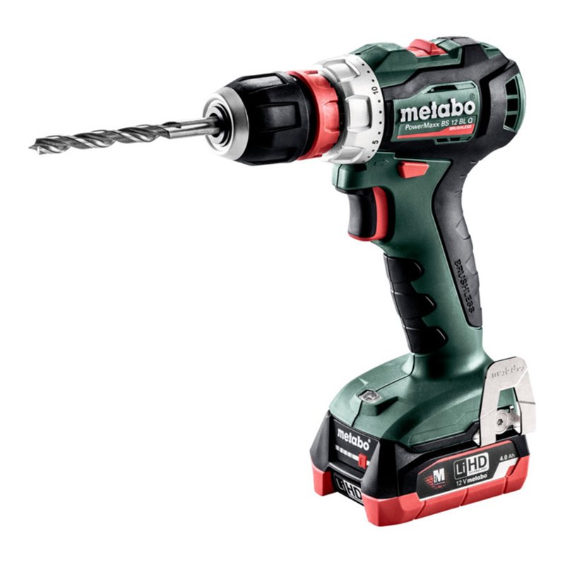 Metabo Akku-Bohrschrauber PowerMaxx BS 12 BL Q metaBOX 118 12V 2x4Ah LiHD + ASC 55