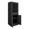 STIER Computerschrank mit Schublade und Türen 1750x650x550mm schwarz