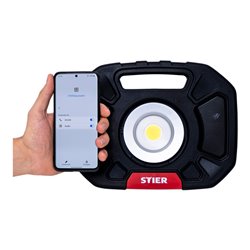 STIER Akku-COB-LED Baustrahler 5200 mAh 4000 Lumen 40W mit Lautsprecher