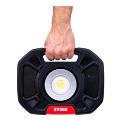 STIER Akku-COB-LED Baustrahler 5200 mAh 4000 Lumen 40W mit Lautsprecher