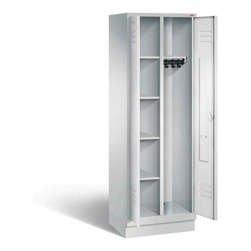 STIER Wäsche-Spind mit 2 Abteilen 1800x610x500mm auf Sockel