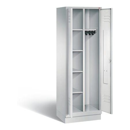 STIER Wäsche-Spind mit 2 Abteilen 1800x610x500mm auf Sockel