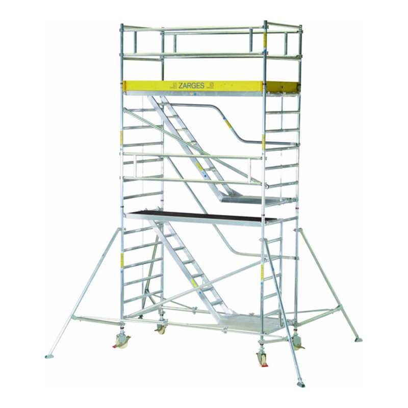 ZARGES Multitower 2DT - LM-Fahrgerüst Aufstieg Arbeitshöhe 12.30 m 10.35 m + Plattform 1.20 m x 1.80 m